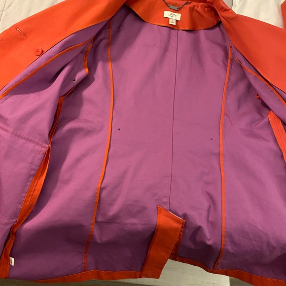 Ann Taylor Loft coral trench coat - Picture 11 of 12